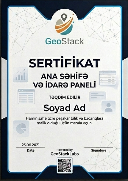 Ana Səhifə Sertifikatı